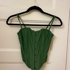 Urban Outfitters Out From Under At First Sight Corset Green M
